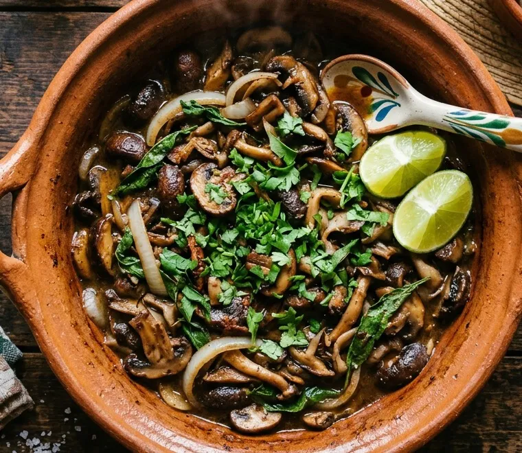 Tacos de Hongos al Ajillo / Epazote (3)