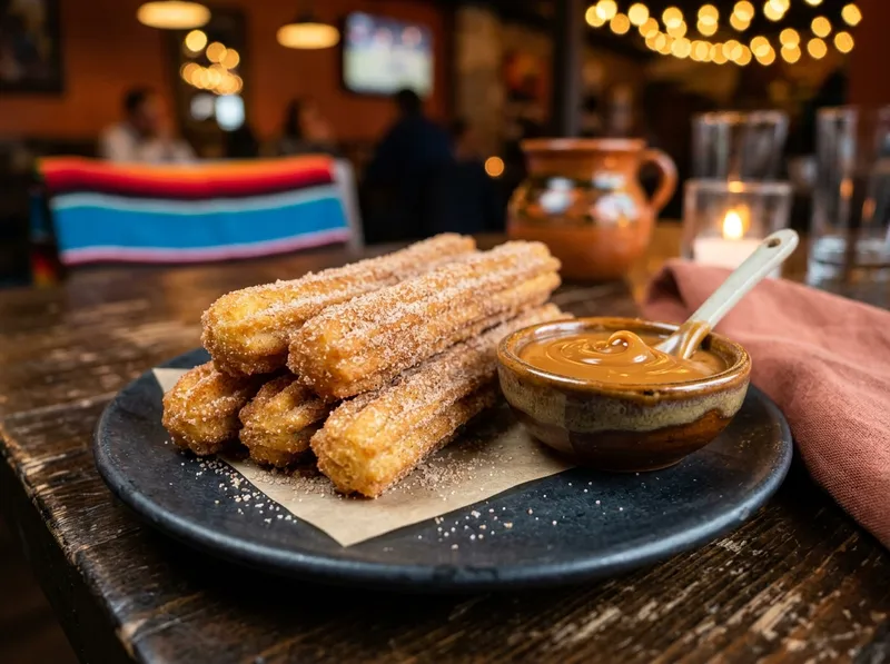 Churros Crujientes con Cajeta y Canela
