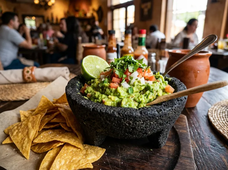 Guacamole con Totopos de la Casa