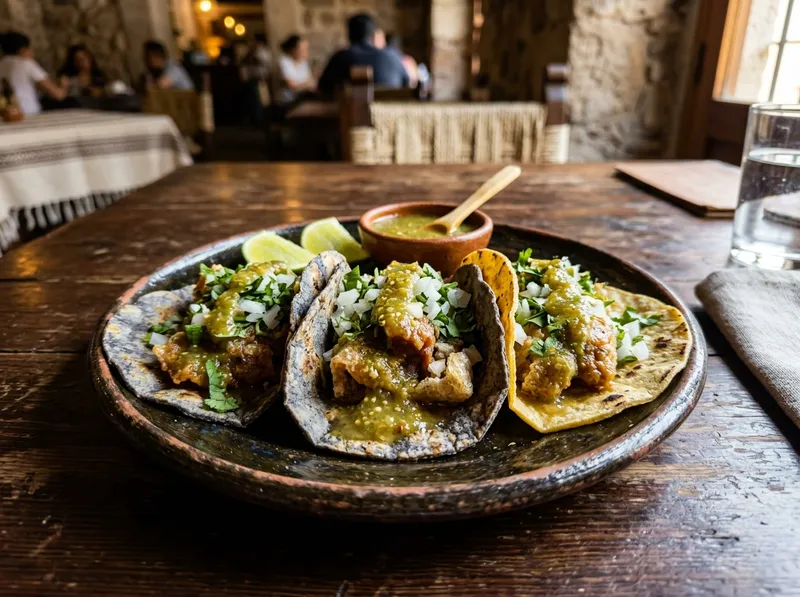 Tacos de Chicharrón en Salsa Verde (3)